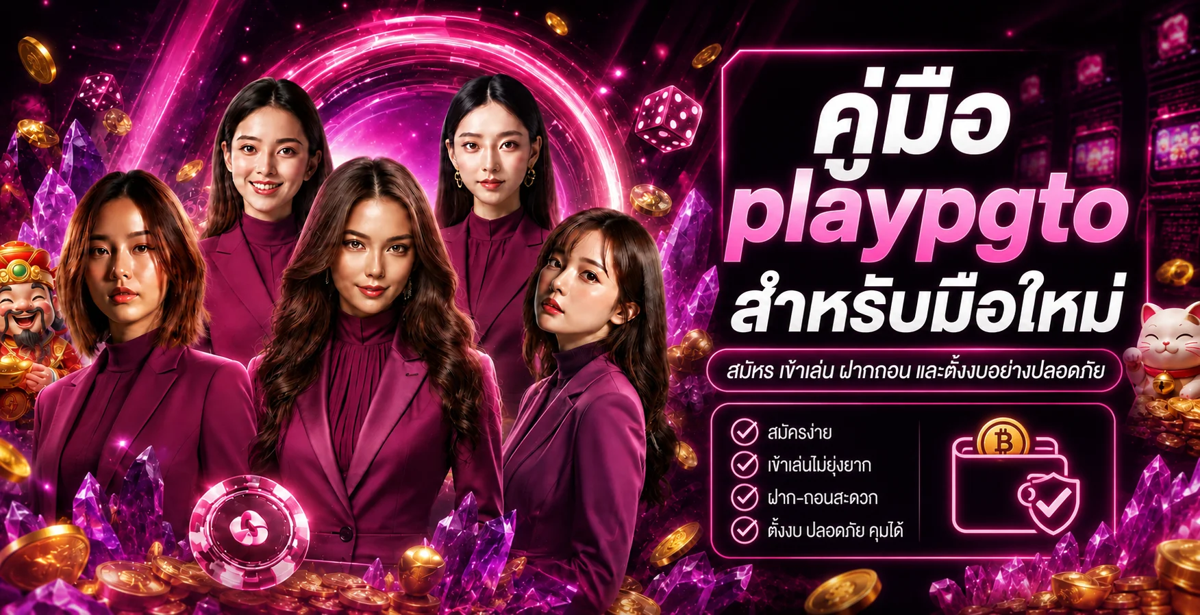 playpgto คู่มือมือใหม่ สมัคร เข้าเล่น ฝากถอนปลอดภัย